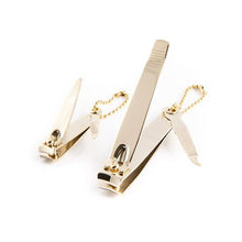 Load image into Gallery viewer, Kellermann Nail Clippers Large and Small - Gold-Plated FU 8129 G - 2 Piece
