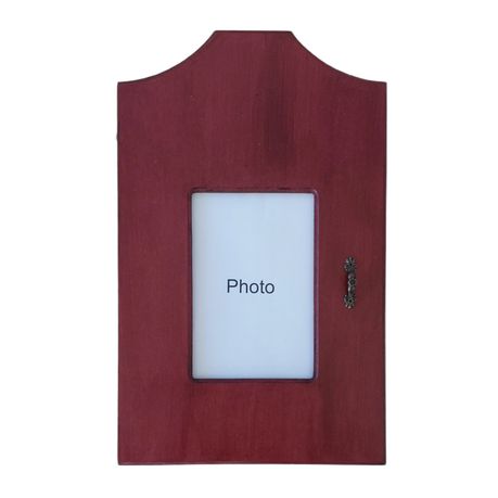 Wooden Wall Hanging - 12 Key Holder Box with Photo Insert