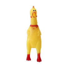 Load image into Gallery viewer, UrbanPets - Squeaky Rubber Chicken Dog Chew Toy

