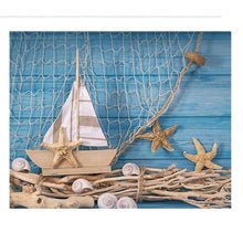 Load image into Gallery viewer, Aankopen - Décor Fishing Net - Ocean Blue - 200 cm x 100 cm
