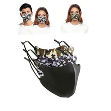 Load image into Gallery viewer, Sophie Moda- Ice Cooling Microfiber Washable 3D Camo Adjustable Mask 3-Pieces
