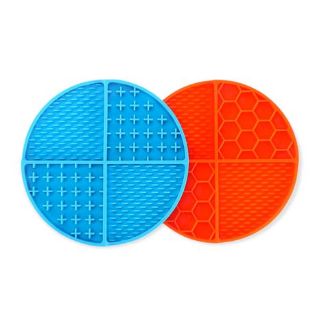 Lick Mat Double Set - Orange & Blue Buy Online in Zimbabwe thedailysale.shop