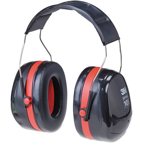 3M H10A Peltor Optime 105 Over the Head Earmuff - NRR 30 dB - Black, Red Buy Online in Zimbabwe thedailysale.shop