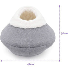 Load image into Gallery viewer, Perfect Pets - Round Cosy Plush Cat Cave Bed
