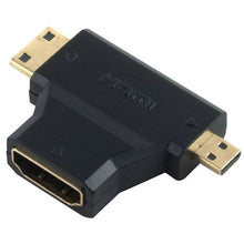 Load image into Gallery viewer, DW-Mini Micro HDMI 3 In 1 T-Shaped Female HDMI Adapter
