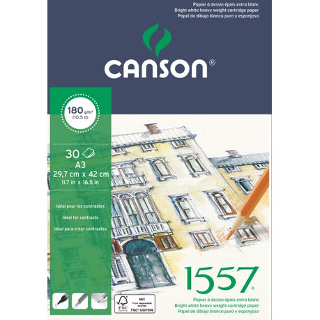 Canson 1557 Pad 30S A3 180G Buy Online in Zimbabwe thedailysale.shop