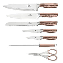 Load image into Gallery viewer, Berlinger Haus 8 Piece Stainless Steel Knife Set with Stand - Gold
