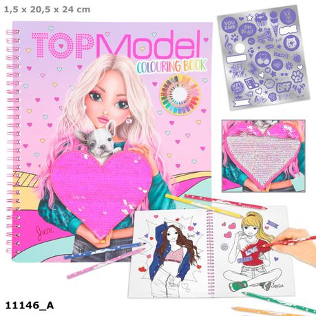 Top Model Sequinsed Colouring Book Buy Online in Zimbabwe thedailysale.shop
