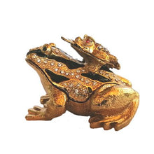 Load image into Gallery viewer, Money Frog hand- Painted Enameled Decorative Hinged Jewelry Trinket box
