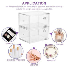 Load image into Gallery viewer, Styleberry Acrylic Stackable Cosmetic Organiser Drawers – 2 Pack
