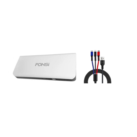 FONSI Premium 30000mAh Power Bank and 3-in-1 Charging Cable Buy Online in Zimbabwe thedailysale.shop