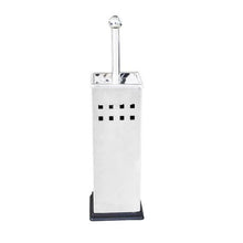 Load image into Gallery viewer, Stainless Steel Square Toilet Brush Anti-Splash Design with Holder
