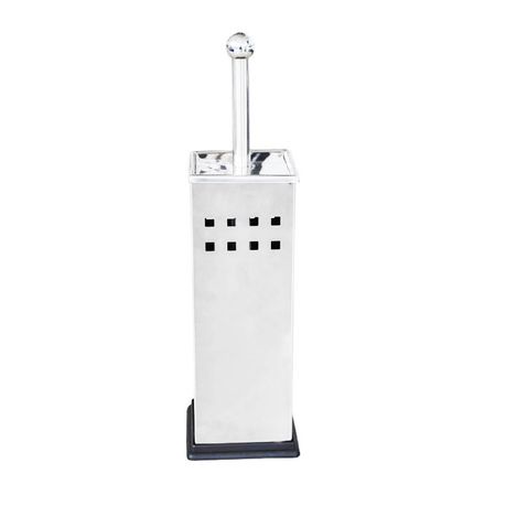 Stainless Steel Square Toilet Brush Anti-Splash Design with Holder