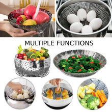 Load image into Gallery viewer, Stainless Steel Food Steamer - Vegetable Steamer - Expandable Food Steamer
