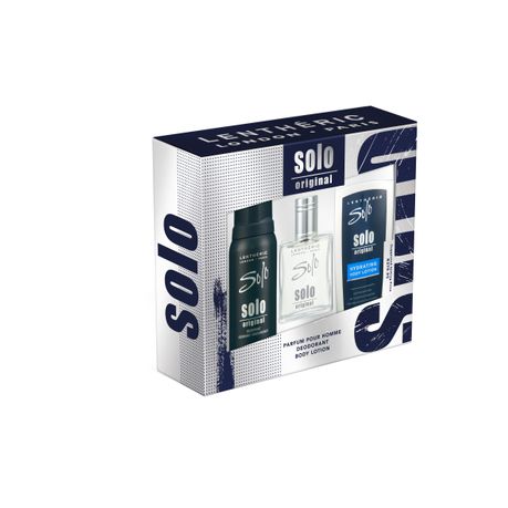 Lentheric Solo Original Parfum Pour Homme, Body Lotion & Deodorant Spray