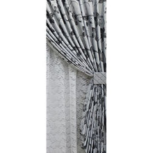 Load image into Gallery viewer, Curtain Set - 5m Jozi Grey + 5m Shiny Lace White
