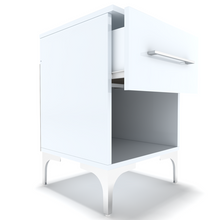 Load image into Gallery viewer, BAM! High Gloss White One Drawer Bedside/Nightstand
