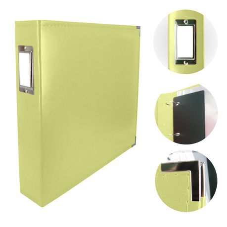 Couture Creations 12x12 D-Ring Leather Album - Kiwi Green