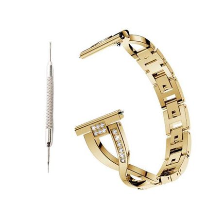 Fashion X Design S/Steel Bracelet Strap for Fitbit Versa – Gold