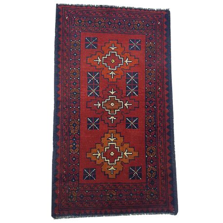 Incredible Fine Afghan Turkman Handmade Carpet 90 X 50 cm