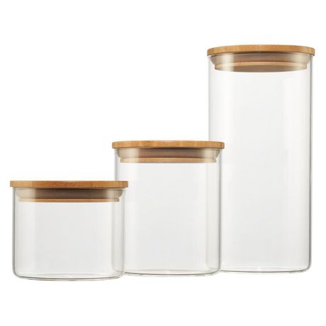 Glass Jars Airtight Food Storage - 3Packs Buy Online in Zimbabwe thedailysale.shop