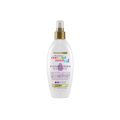 OGX Coconut Miracle Oil Firm Hold Hairspray 177ml Buy Online in Zimbabwe thedailysale.shop
