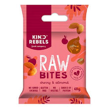 Load image into Gallery viewer, Kind Rebels Raw Bites Made With Cherry &amp; Almond + Hand Sanitizer 60ML
