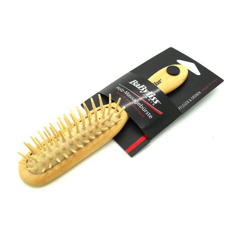 BaByliss Mini Wooden Bristle Massage Hair Brush for Children or Small Girl