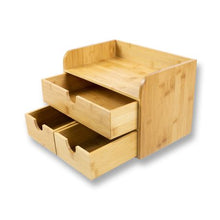 Load image into Gallery viewer, College Originals Multifunctional Bamboo Desk Cosmetic Organiser
