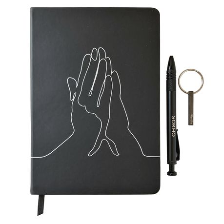 SOKHO Christian Inspired Gifting Black Notebook, Pen and Keyring Gift Set Buy Online in Zimbabwe thedailysale.shop