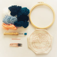 Load image into Gallery viewer, Owl - Punch Needle Embroidery Wool Art DIY Craft Kit Tapestry
