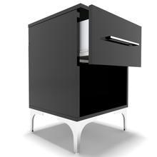 Load image into Gallery viewer, BAM! High Gloss Black One Drawer Bedside/Nightstand
