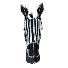 Load image into Gallery viewer, African Bead and Wire Handcrafted Zebra Head Wall Décor Large
