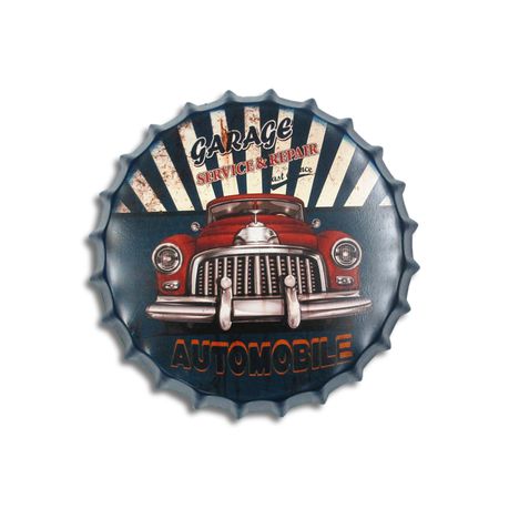 Retro Vintage Decorative Wall Metal Bottle Cap Sign - Service & Repair Buy Online in Zimbabwe thedailysale.shop