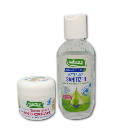 Hand Sanitizer 100 ml & Hand Moisturiser 50ml Combo Deal - Nature-E