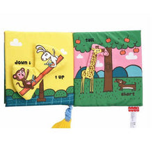 Load image into Gallery viewer, Funny Zoo Baby Learning Soft Cloth Book - Opposite
