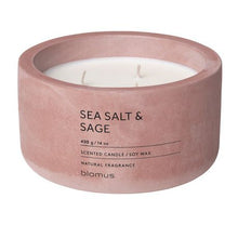 Load image into Gallery viewer, Blomus Scented Candle: Sea Salt &amp; Sage in Dark Pink Container Fraga 13cm
