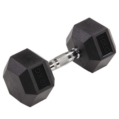 Everlast 10KG Rubber Hex Dumbbell Buy Online in Zimbabwe thedailysale.shop