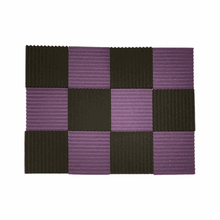 Load image into Gallery viewer, 2.5cm Wedge Acoustic Sound Foam Panels - PurpleBlack - 12 Pack
