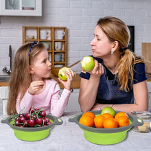 Load image into Gallery viewer, Silver Kitchen Colander Set - 3 Piece - Collapsible - Multi-Functional
