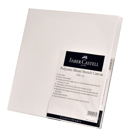 Faber Castell,, Stretch Canvas 260 gsm (Thin Edge) (Pk 2) 20x20 Buy Online in Zimbabwe thedailysale.shop