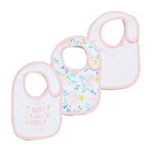 Load image into Gallery viewer, George &amp; Mason Baby - Girls 3 Pack Polycotton Bibs
