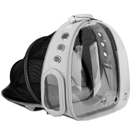 Expandable Space Capsule Pet Carrier, Travel Soft Kennel Backpack - Grey Buy Online in Zimbabwe thedailysale.shop