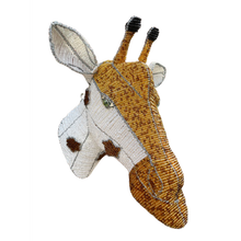Load image into Gallery viewer, African Bead &amp; Wire Giraffe Head Home Wall Decor Large
