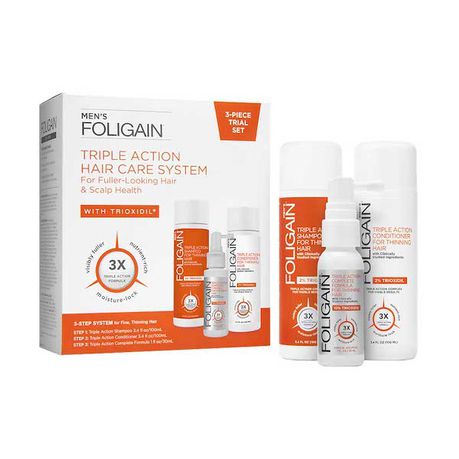 Men's Foligain Trioxidil Triple Action Hair Care System