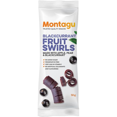 Montagu Dried Fruit Swirls Blackcurrant 10x 50g Box Buy Online in Zimbabwe thedailysale.shop