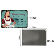 Load image into Gallery viewer, Retro Vintage Decorative Wall Metal Plate Sign - Smoke Alarm
