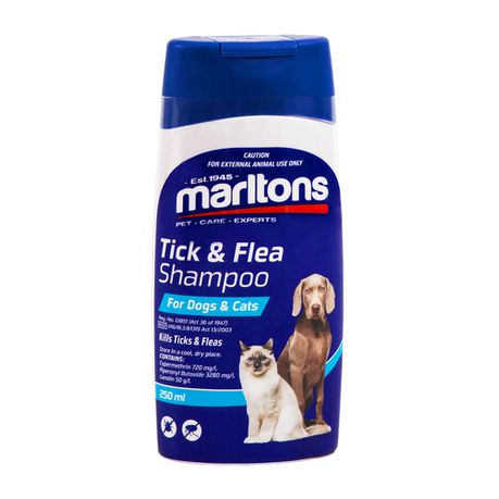 Marltons - Tick & Flea Shampoo - For Dogs & Cats - 250ml Buy Online in Zimbabwe thedailysale.shop