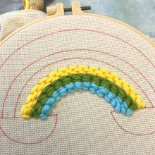 Load image into Gallery viewer, Rainbow - Punch Needle Embroidery Wool Art DIY Fox Crafts Kit Tapestry
