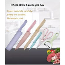 Load image into Gallery viewer, 6 Piece Stainless Steel Kitchen Knife Set Colorful Sharp Blade IB-3
